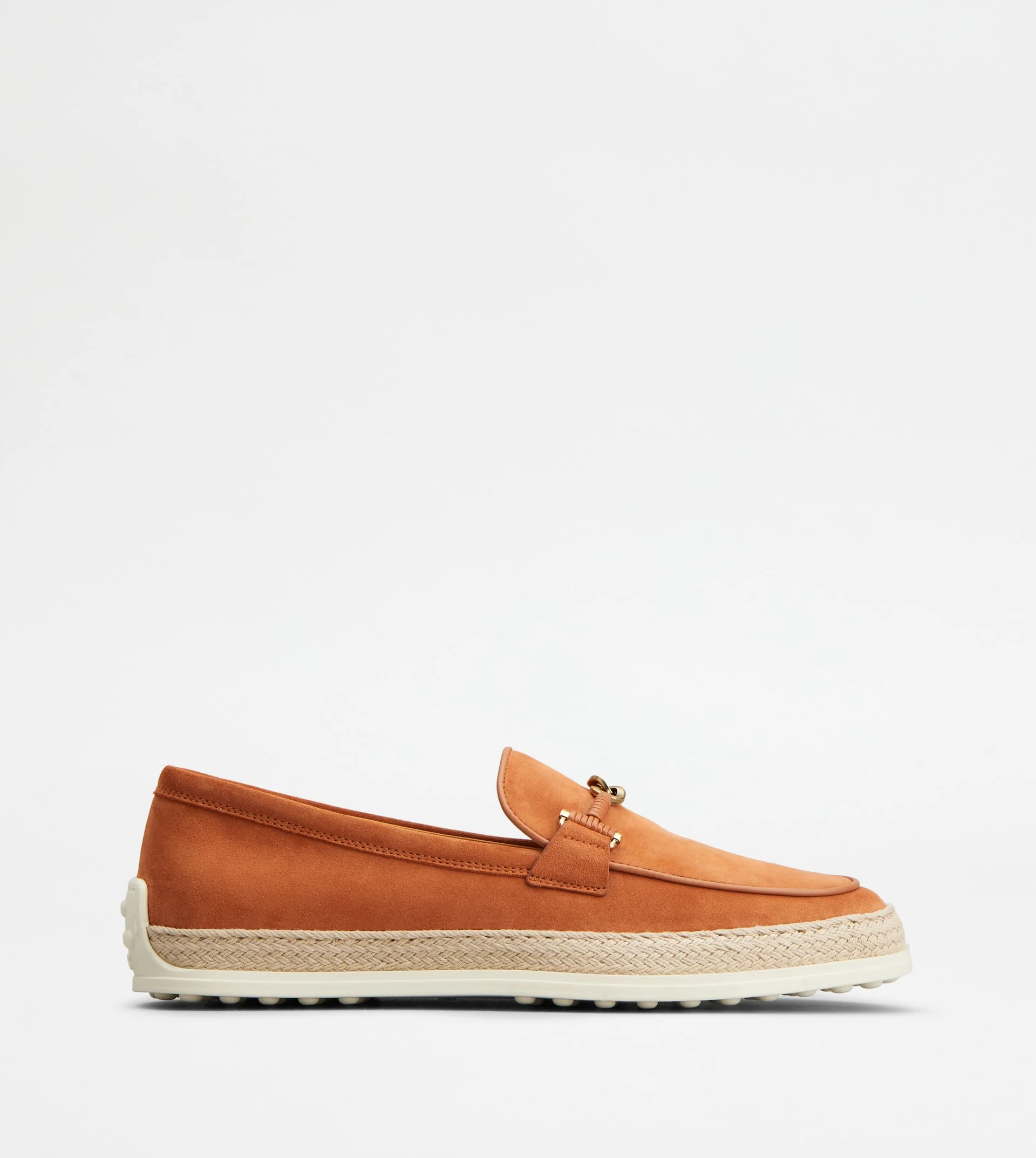 LOAFERS IN SUEDE - ORANGE - 1
