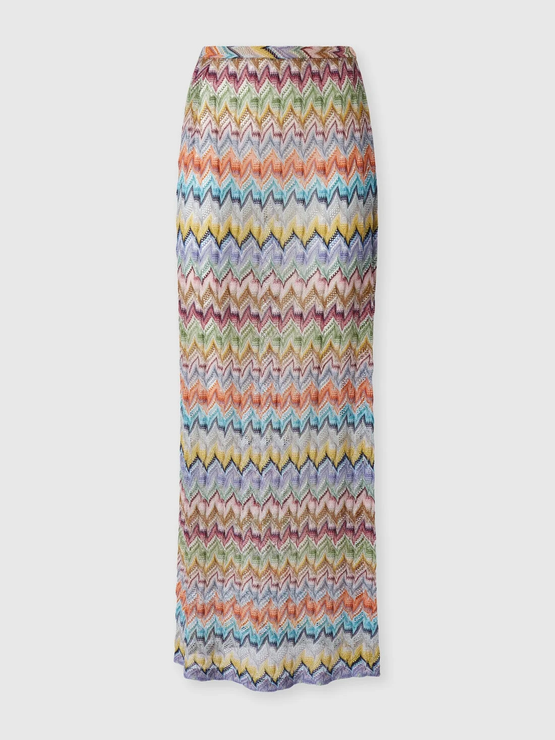 Long viscose lamé cover-up skirt - 1
