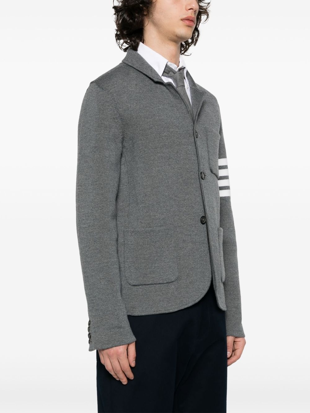 4-Bar knit blazer - 3