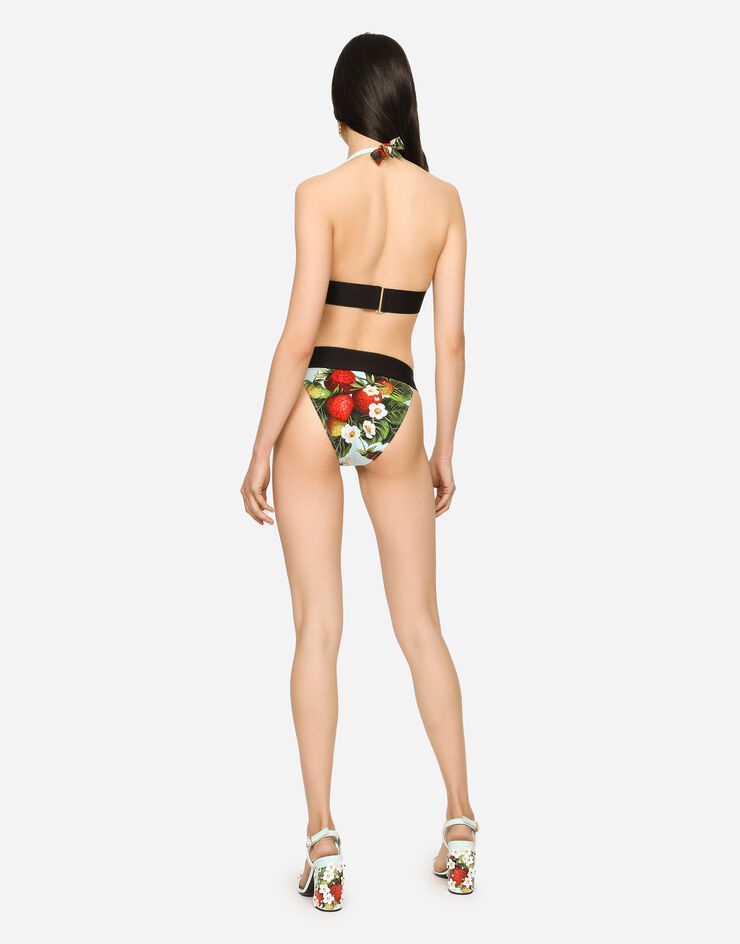 Strawberry-print triangle bikini - 5