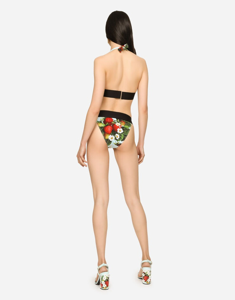 Dolce & Gabbana Strawberry-print triangle bikini outlook
