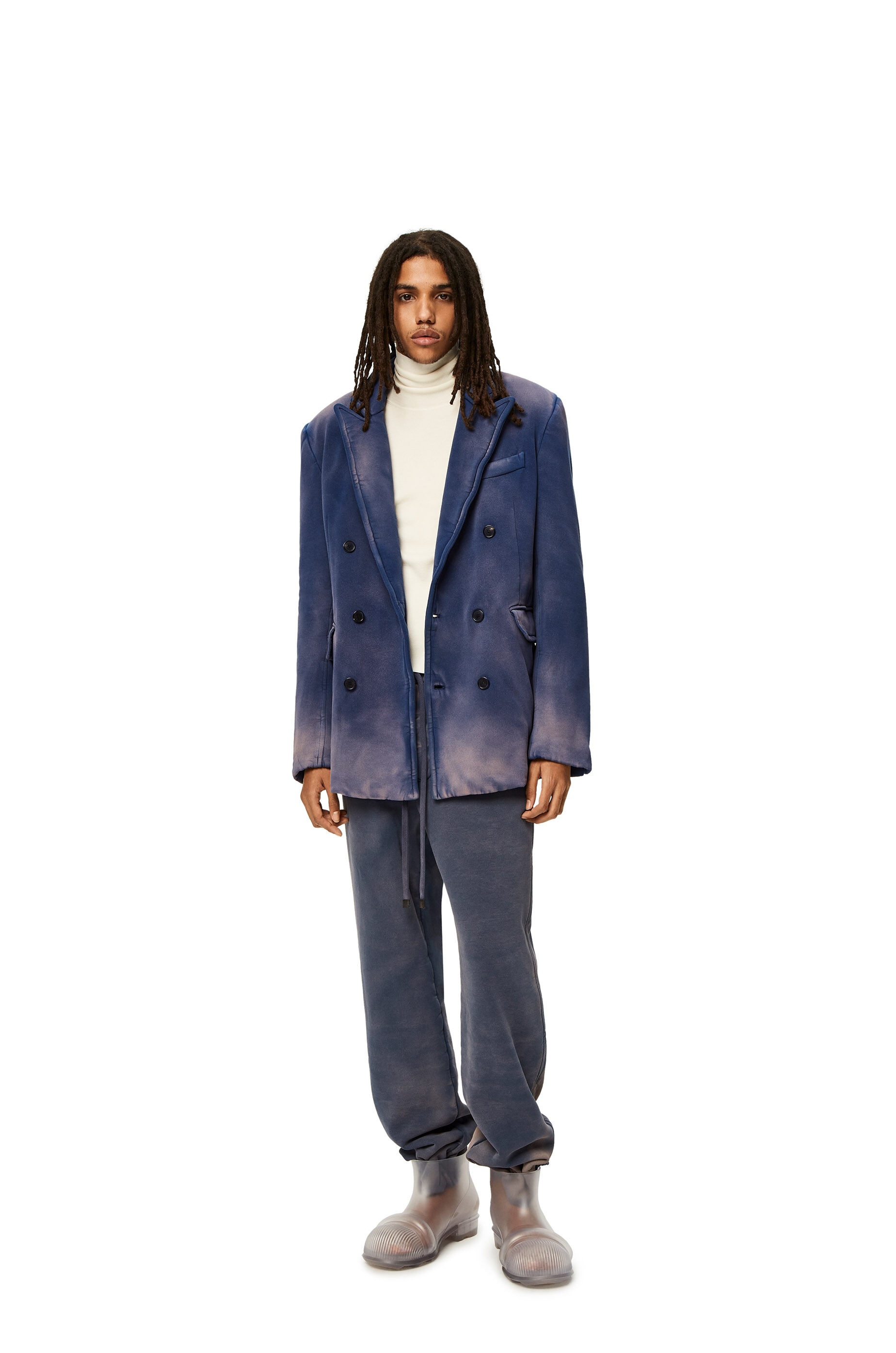 Padded double breasted jacket in cotton - 2