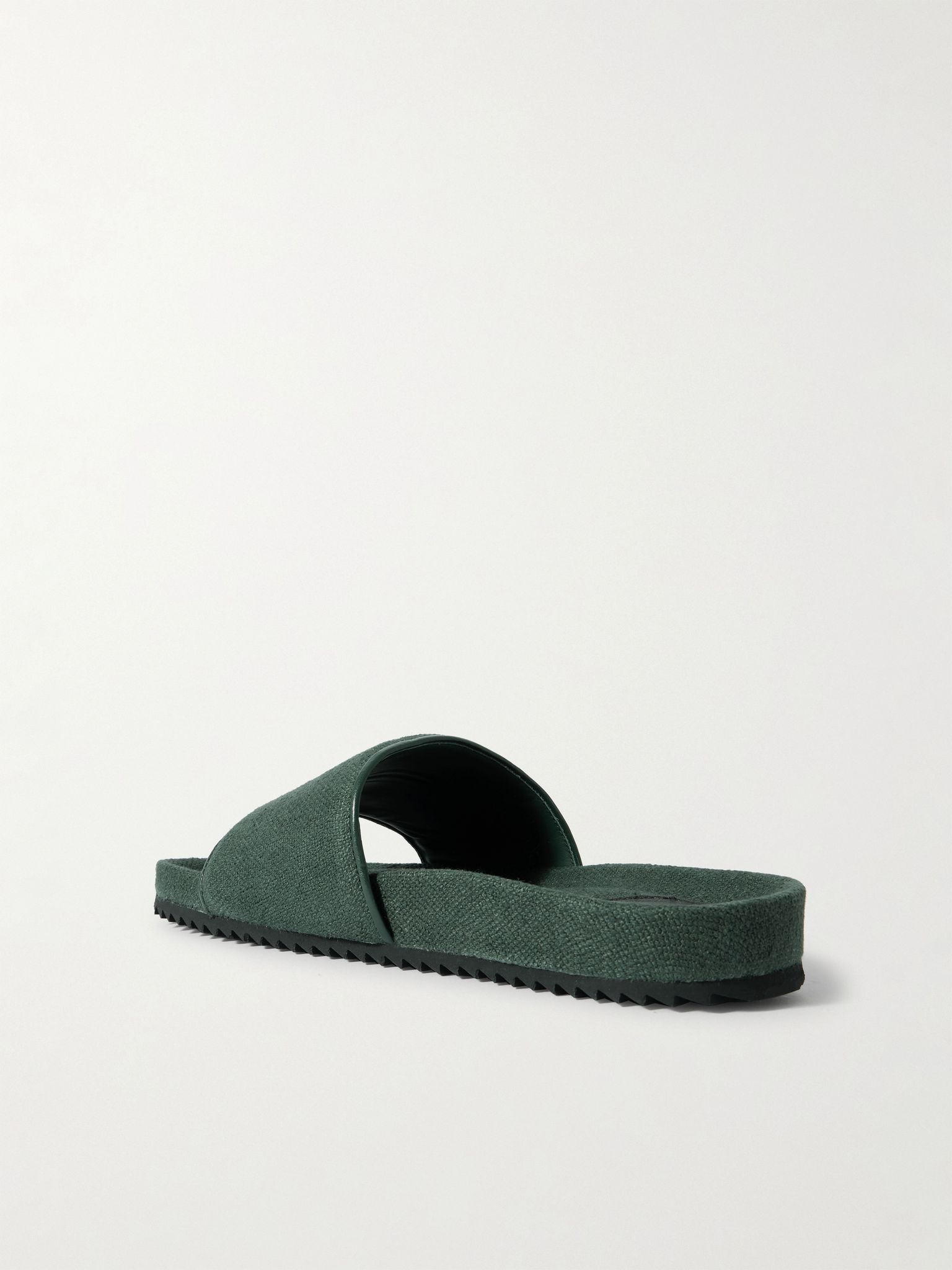 Renato Linen Slides Green - 4