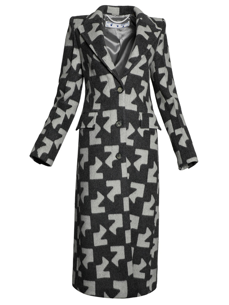 Hairy Single Breast Coat Dark Grey 1