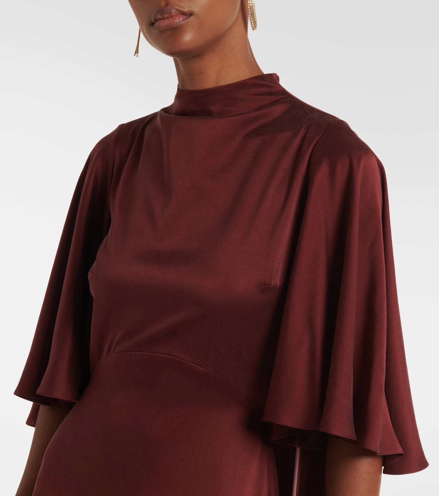 Kalydria caped silk gown - 4