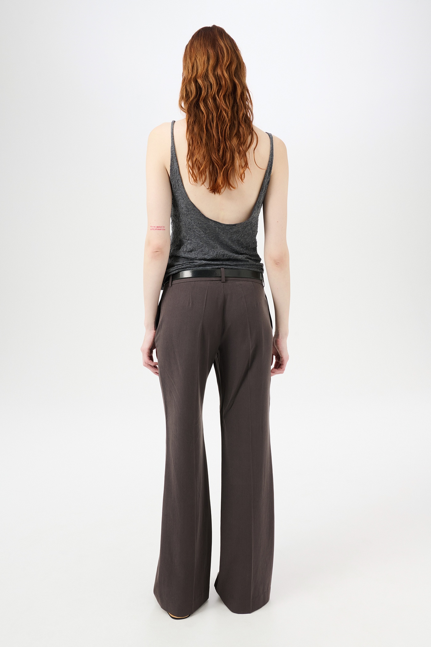 Hip Trouser Chocolate Plum Rustic Lyocell - 5