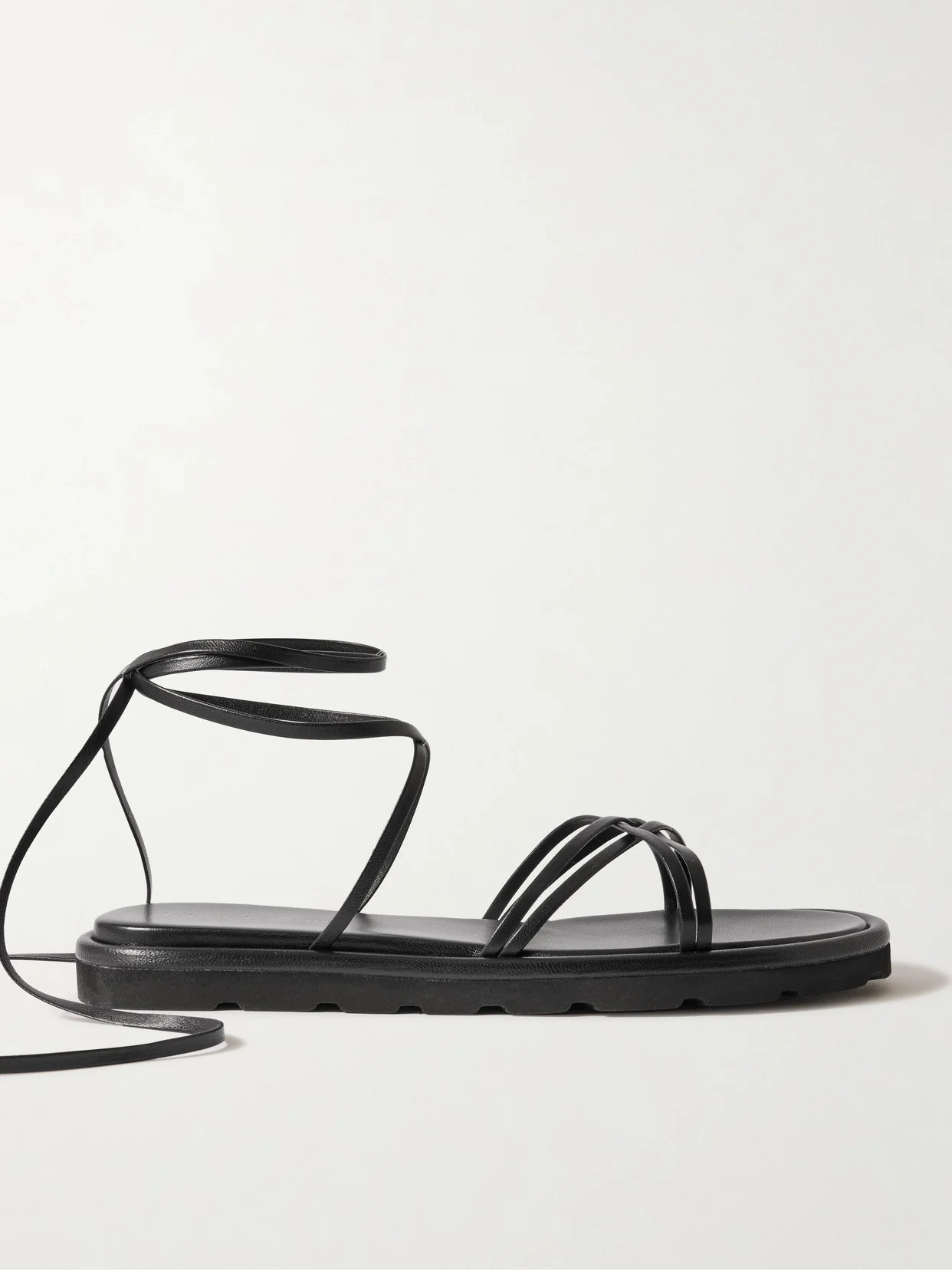 Jane Knotted Leather Sandals - 1