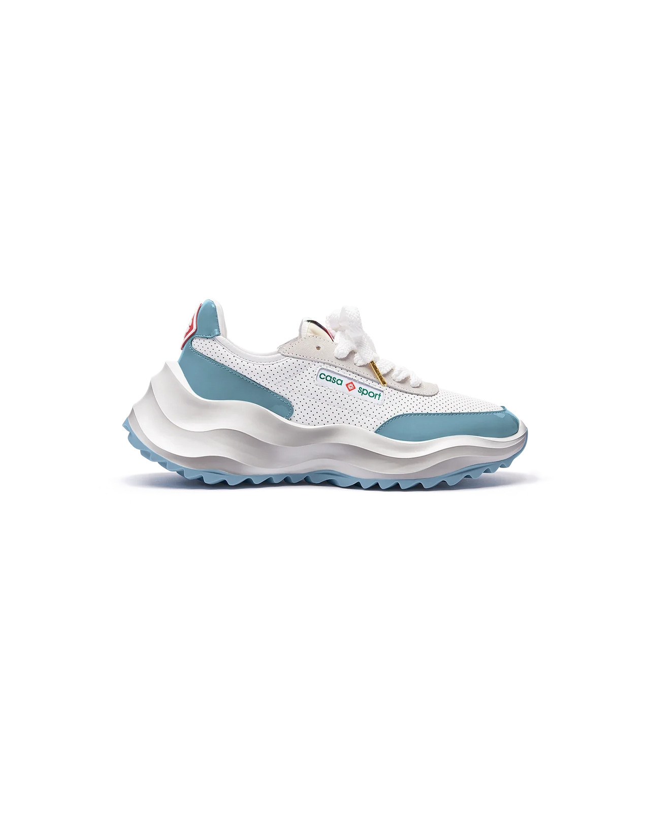 Womens Atlantis White & Powder Blue Sneaker - 1
