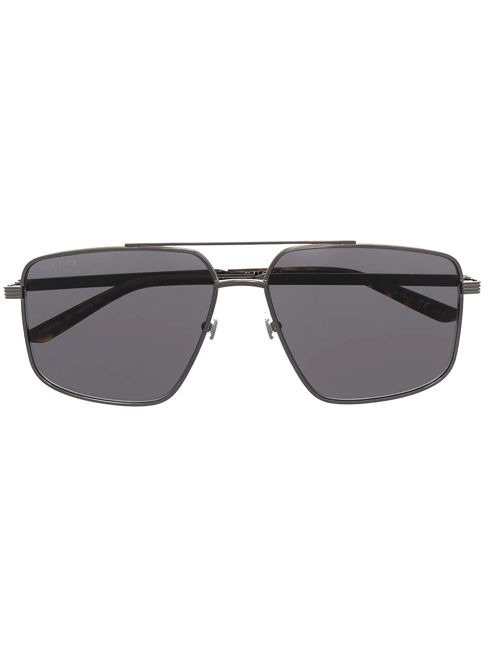 aviator-frame double-bridge sunglasses - 1