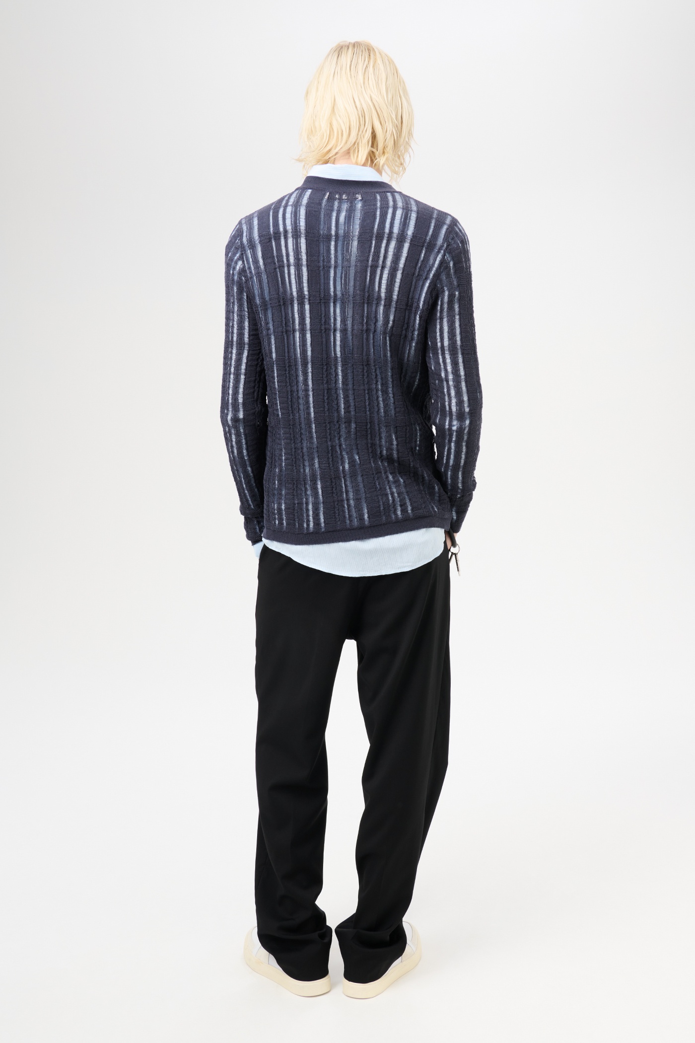Formal Roundneck Washed Navy Tech Cotton - 7