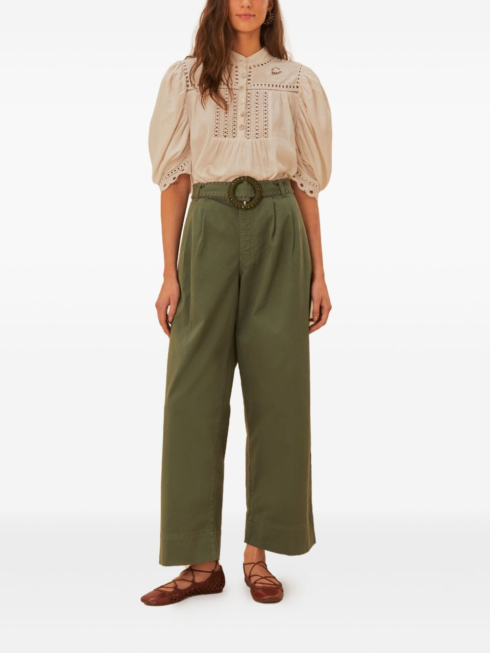 twill pleated trousers - 2