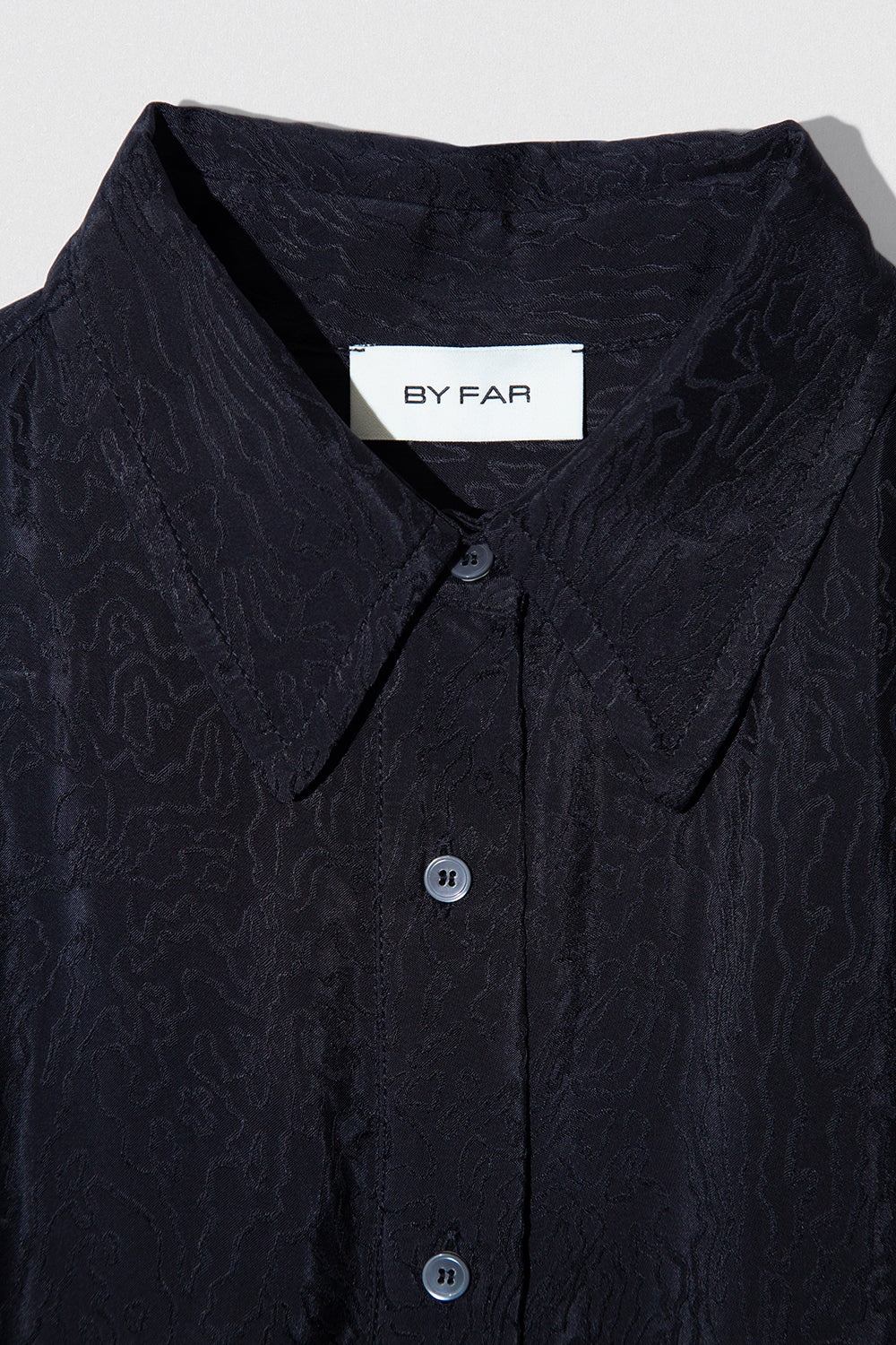 ELLIS SHIRT BLACK VISCOSE - 3