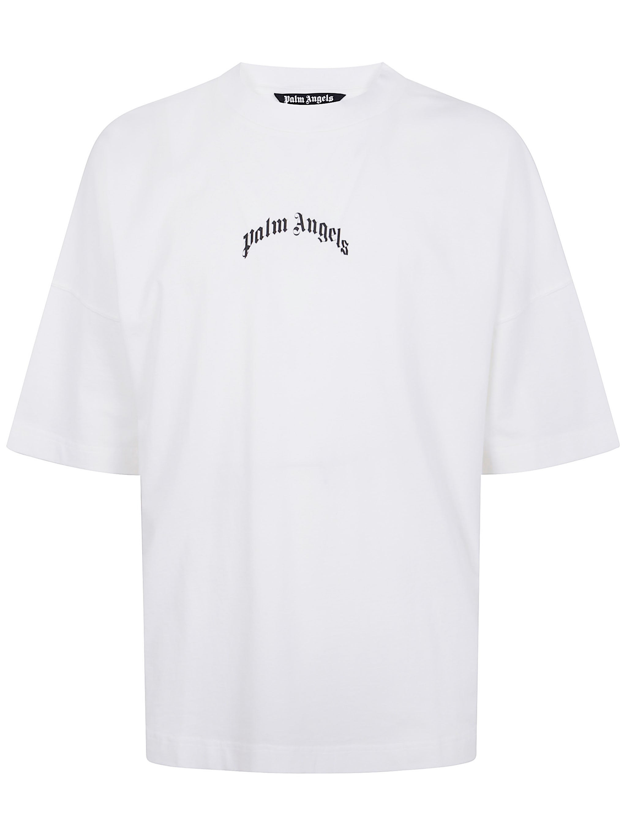 Palm Angels Men "Back Curved Logo Oversized" Short Sleeves T-Shirt - 3