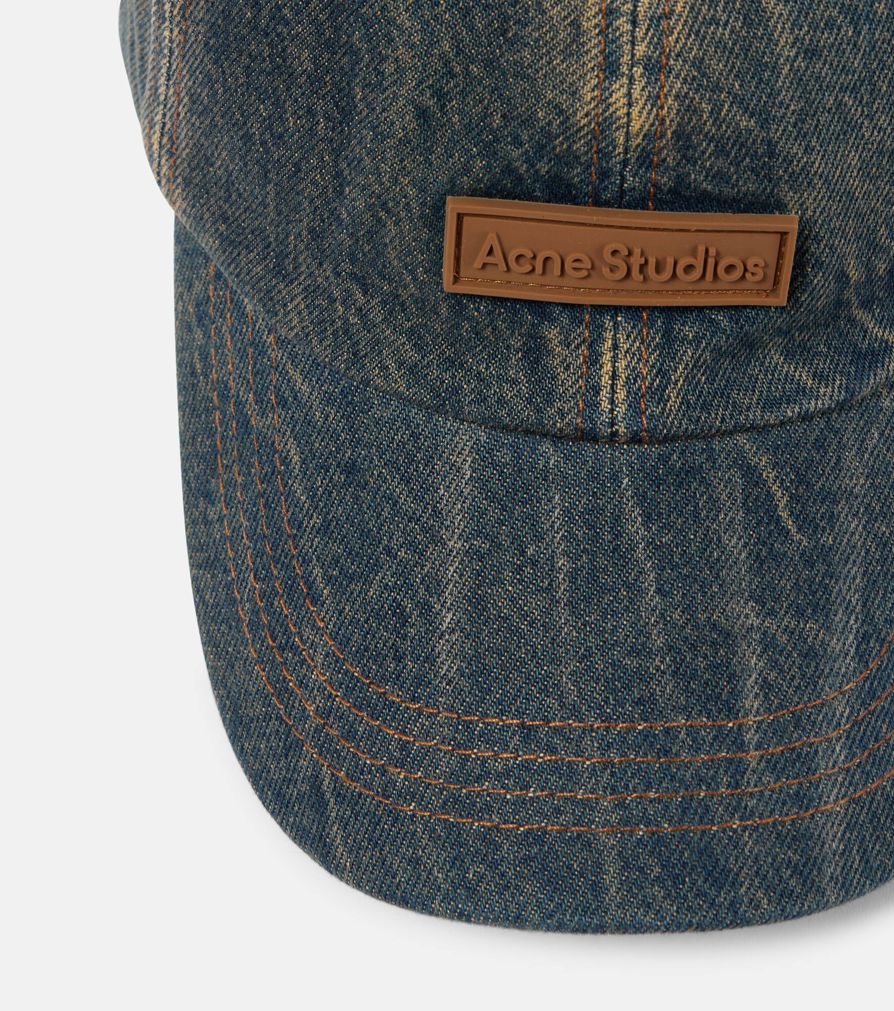 Logo denim baseball cap - 3