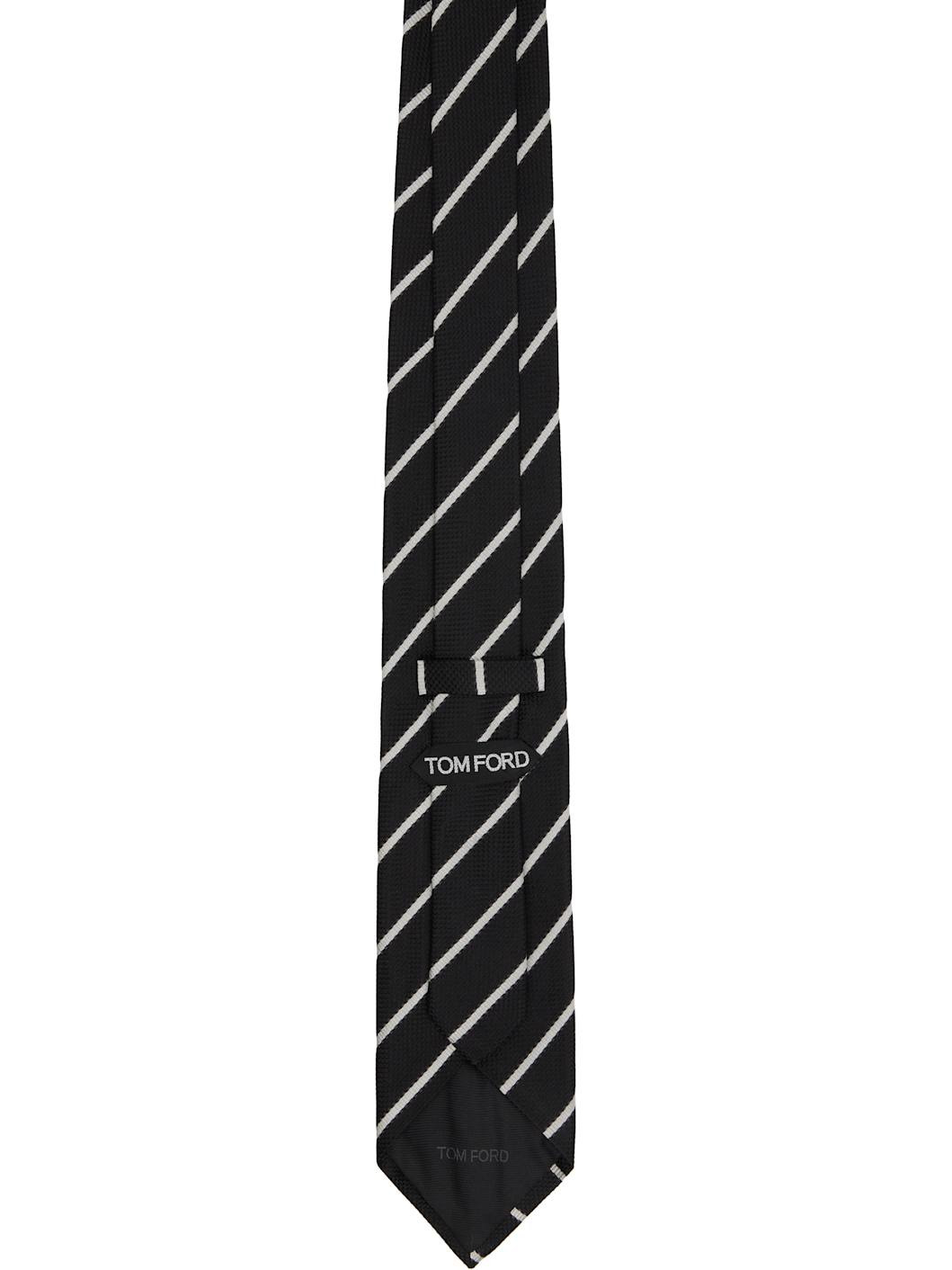 Black Alternate Weave Regimental Tie - 2