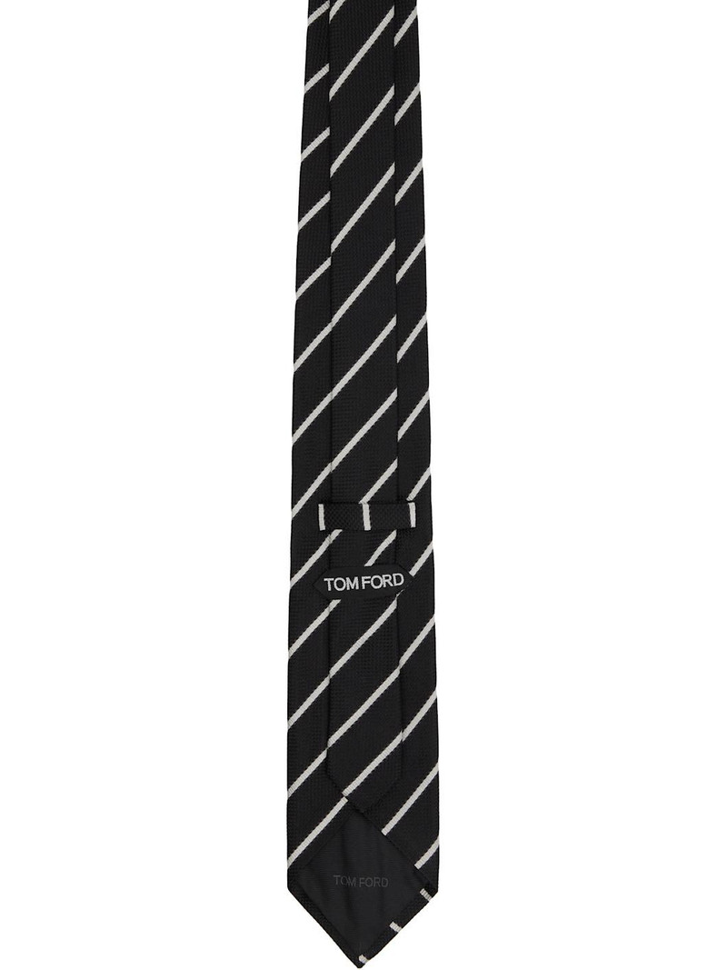 TOM FORD Black Alternate Weave Regimental Tie outlook