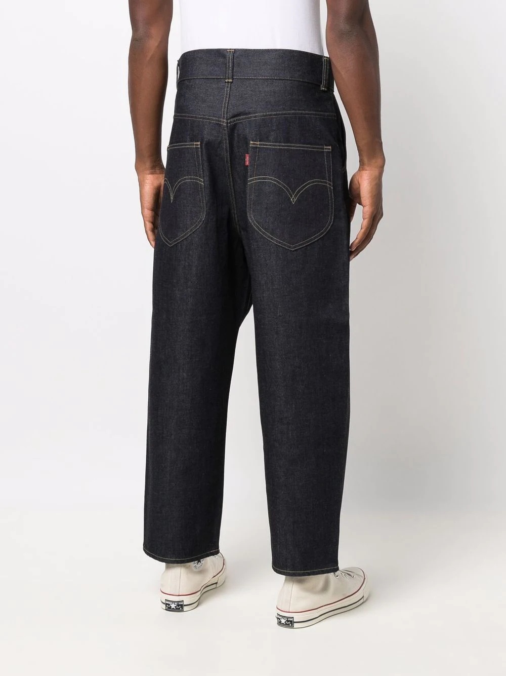 mid-rise dropped crotch jeans - 4