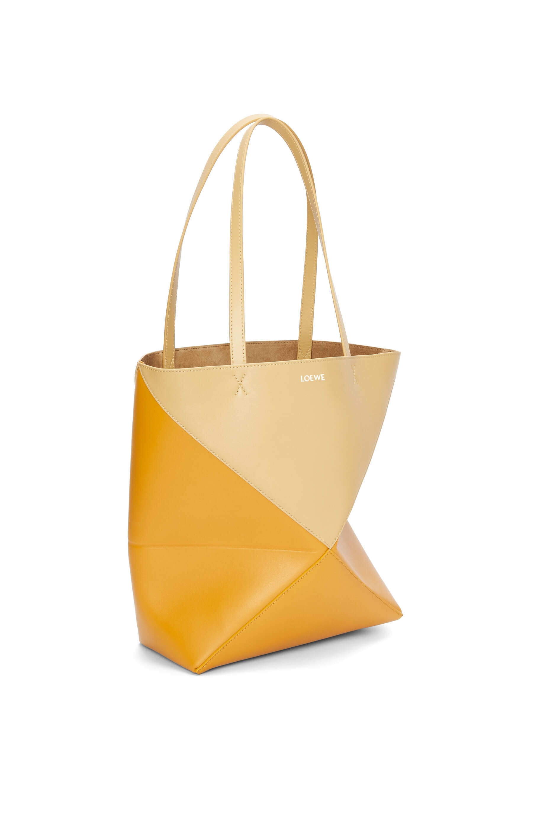 Puzzle Fold Tote in shiny calfskin - 4