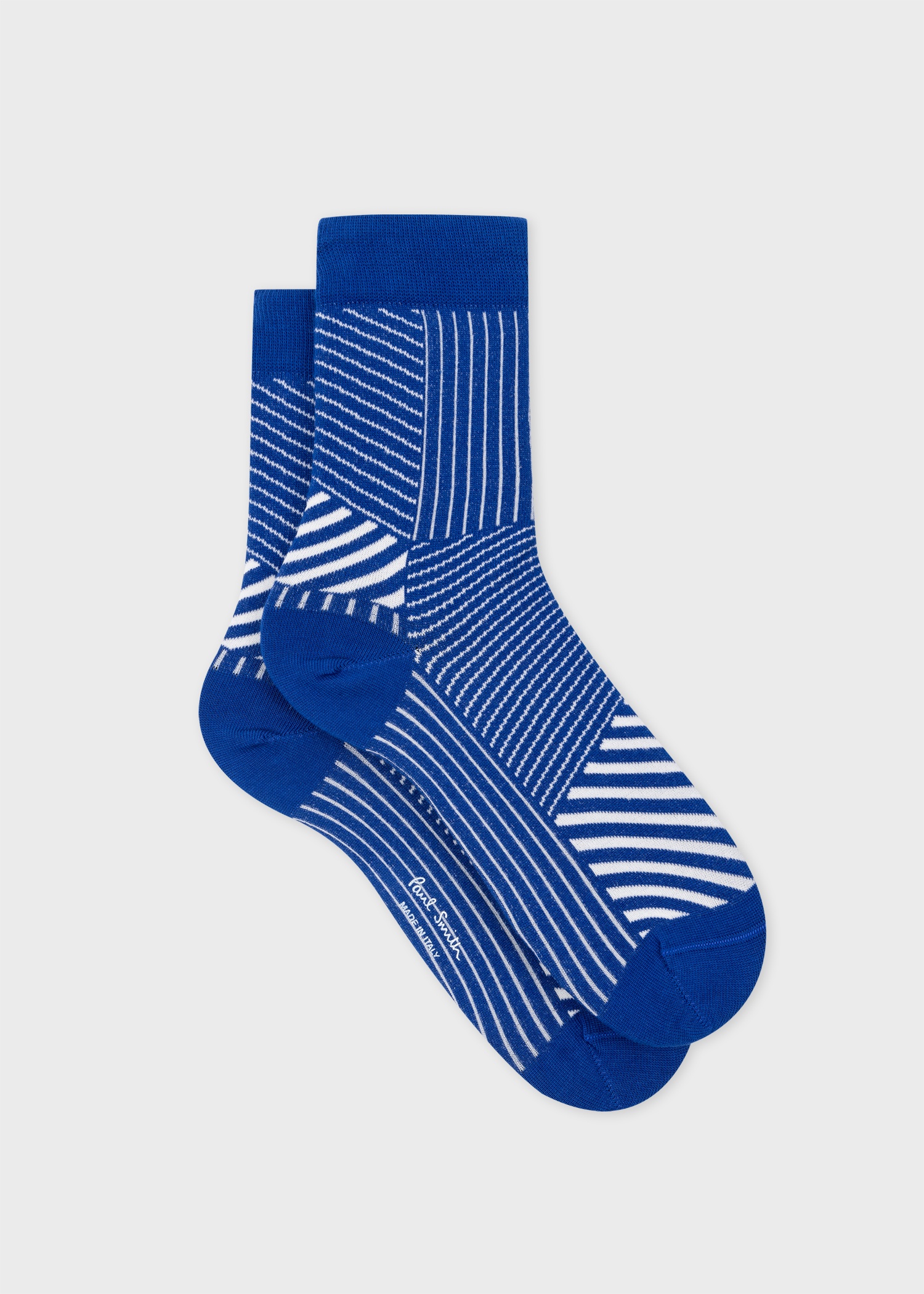 Women's Blue 'Grace' Stripe Socks - 1