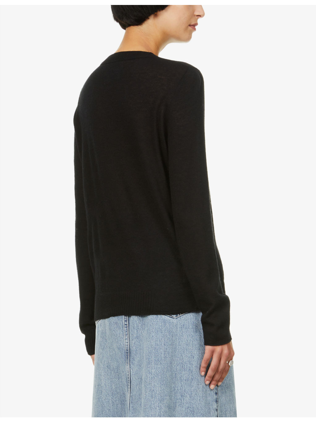 Miss rhinestone-embellished arrow cashmere sweater - 4
