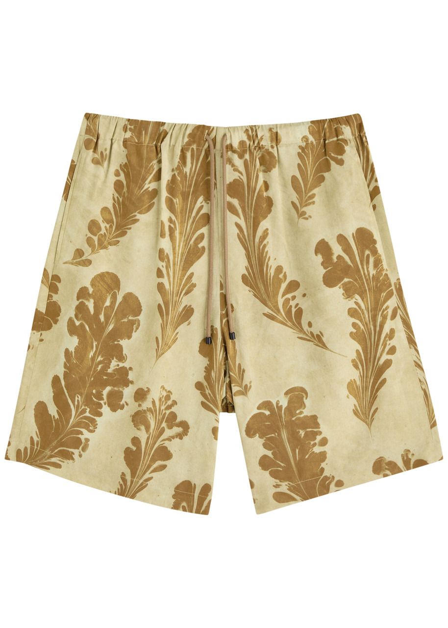 Dries Van Noten Piperi Printed Satin Shorts - 1