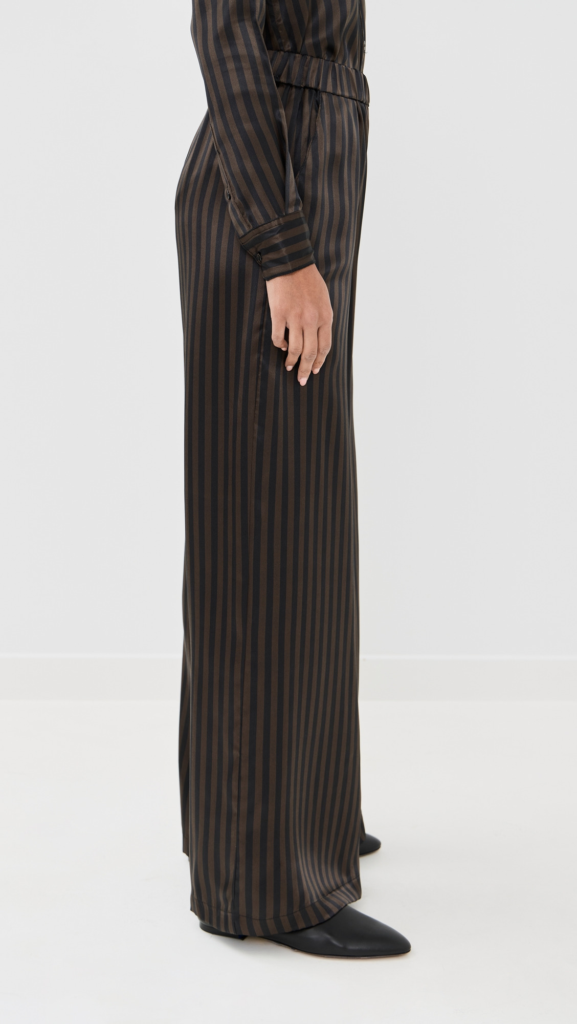 Wide Leg Silk Pants - 3