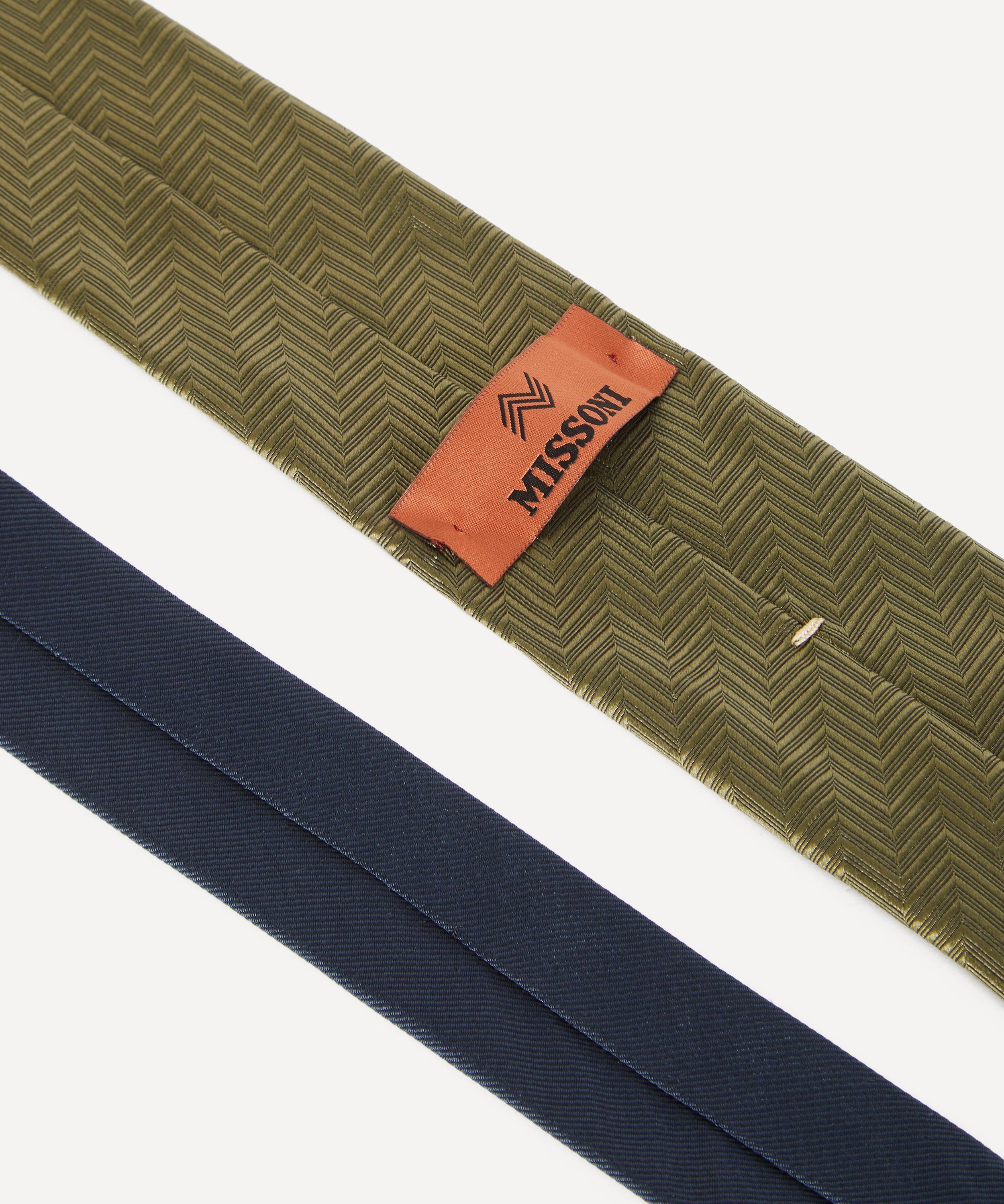 Chevron Zig-Zag Silk Tie - 2