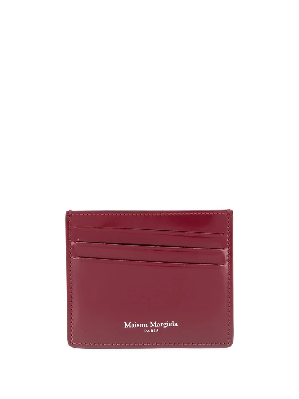 diagonal card slot logo print cardholder - 1