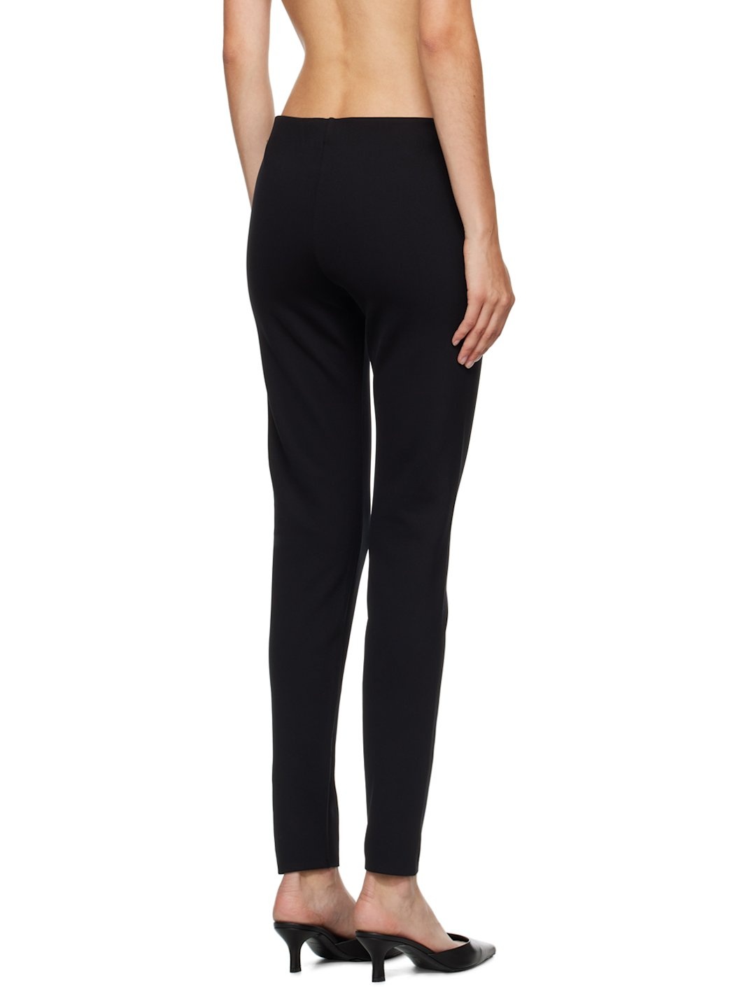 The Row Black Woolworth Leggings | ssense | REVERSIBLE