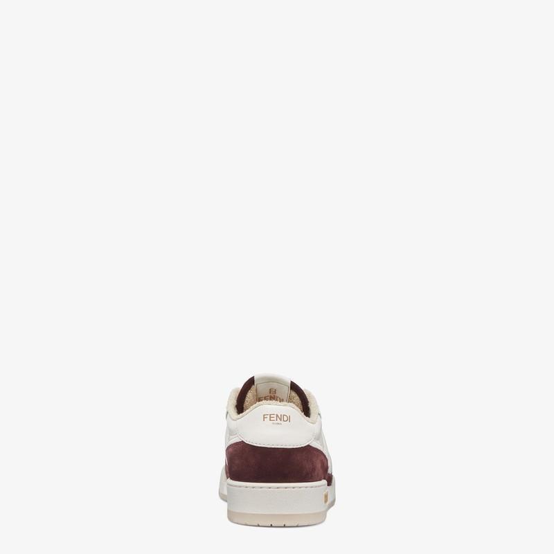 FENDI Burgundy suede low-tops outlook