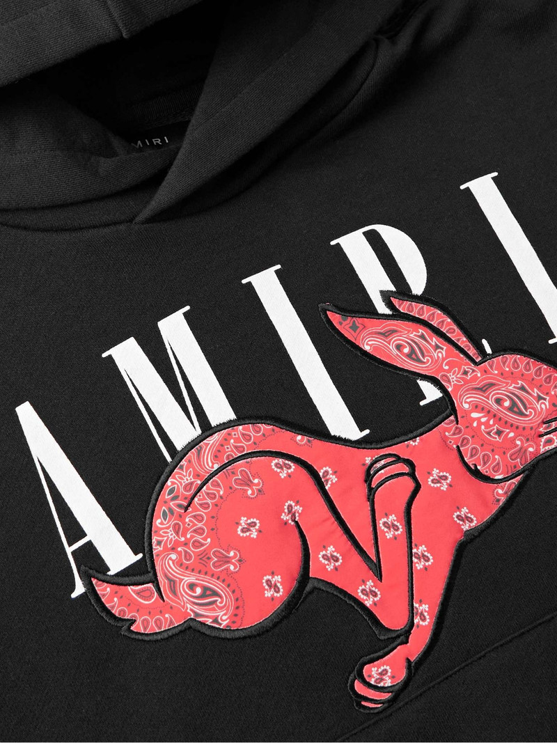 Appliquéd Logo-Print Cotton-Jersey Hoodie 5