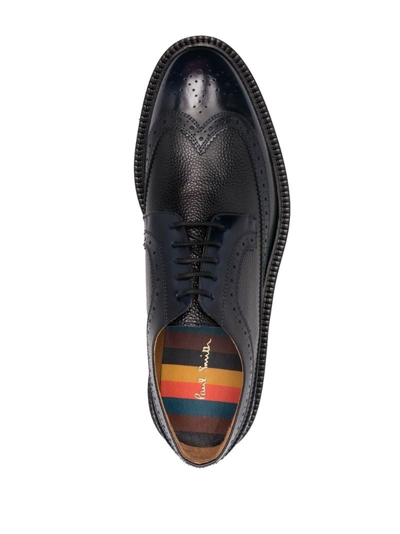 lace-up leather Oxford shoes - 4