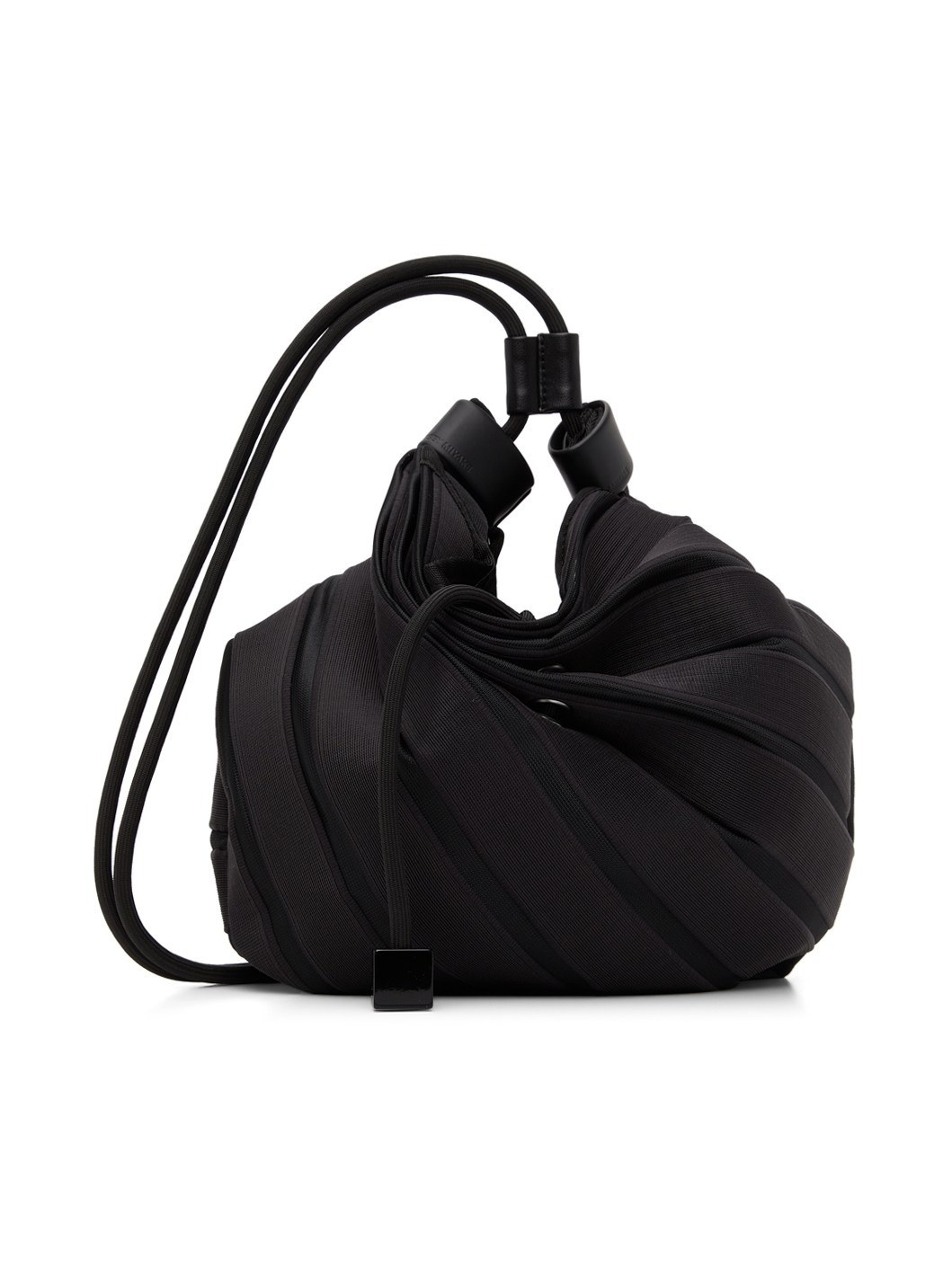Black Linear Knit Bag - 2