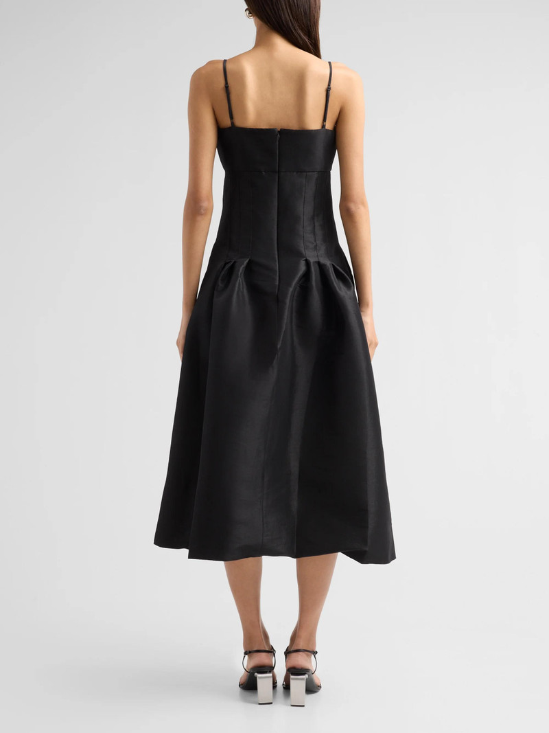 Women's Lena Taffeta Sleeveless Midi-Dress - Black 3