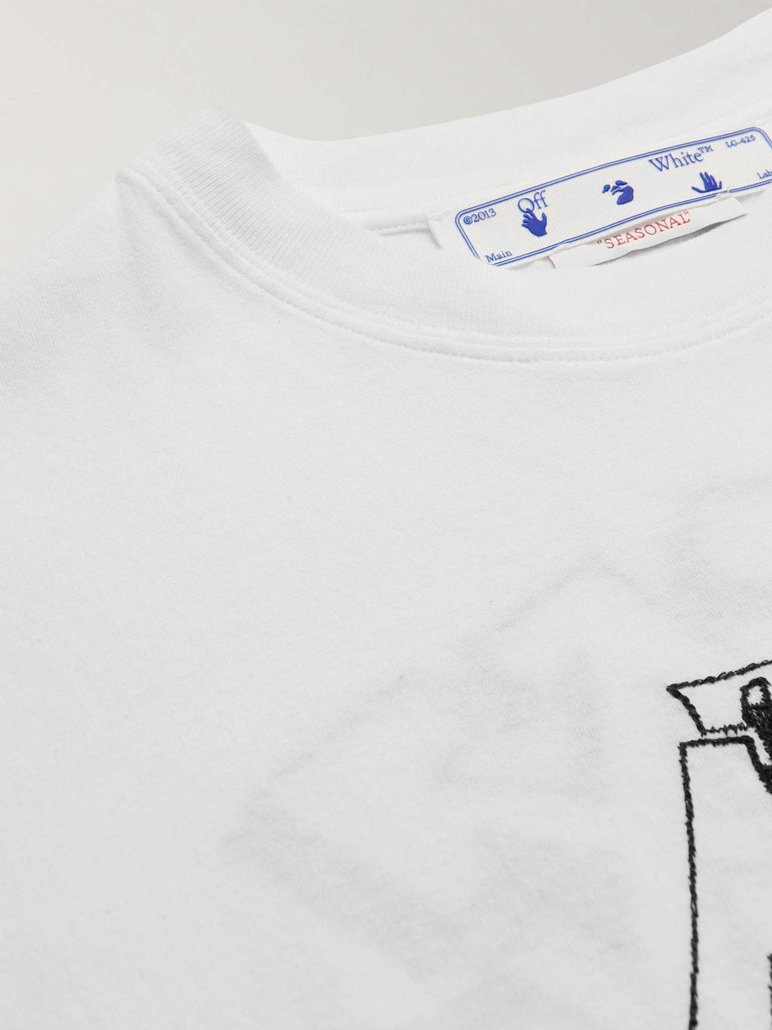 Oversized Embroidered Cotton-Jersey T-Shirt - 5