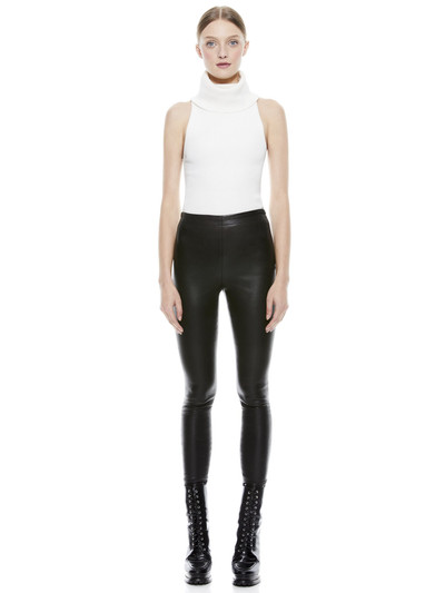 Alice + Olivia MADDOX SIDE ZIP LEATHER LEGGING outlook