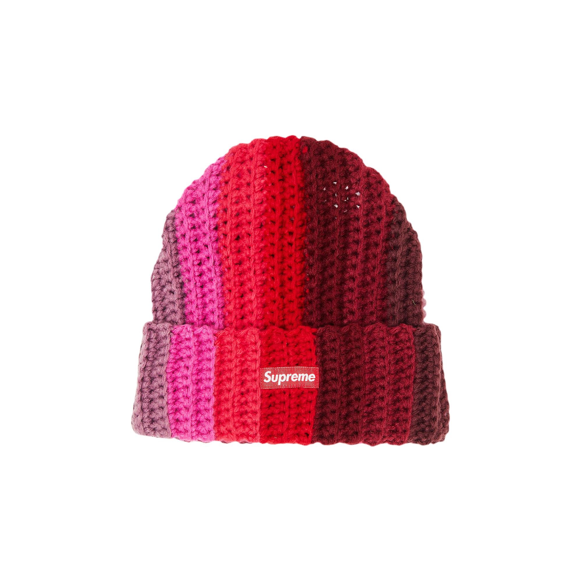 Supreme Gradient Crochet Beanie 'Red' - 1