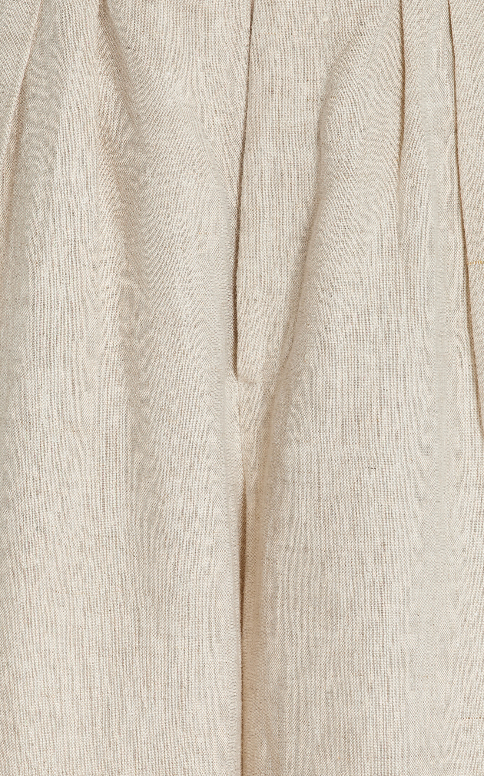 Exclusive Louis Pleated Linen Wide-Leg Trousers neutral - 5