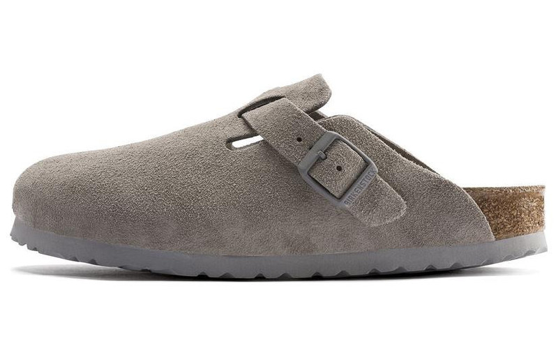 Birkenstock Boston Soft Footbed Regular 'Suede Stone Coin' 1020549 2