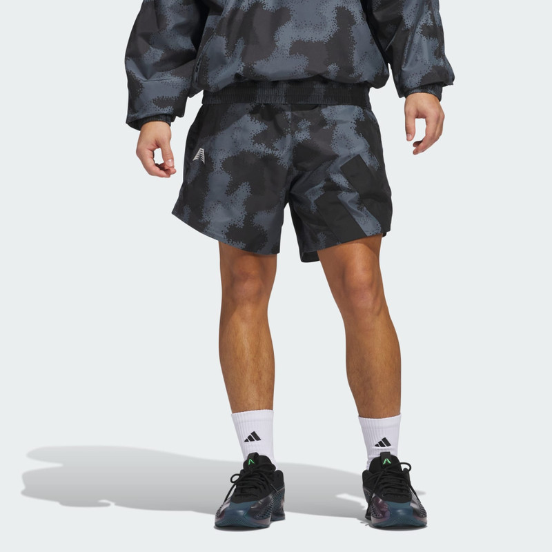 adidas Anthony Edwards Camo Allover Print Shorts outlook