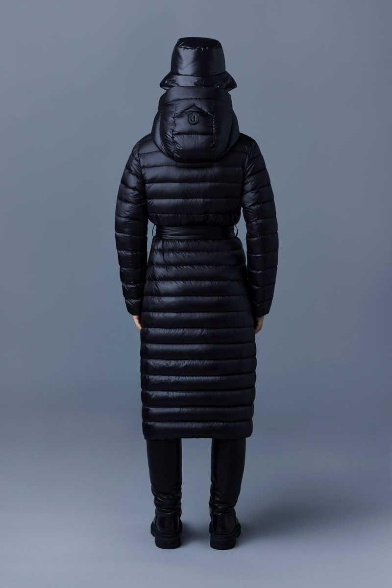 PORTIA Ultralight sateen down coat with tunnel hood for ladies 4