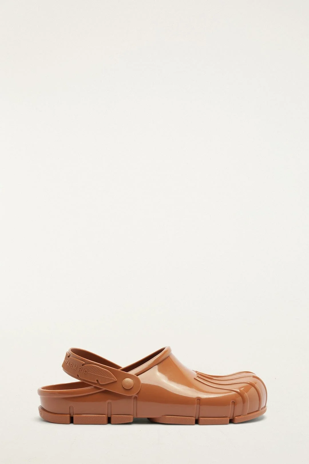 Brown Monstera Slingback Rain Clog - 1