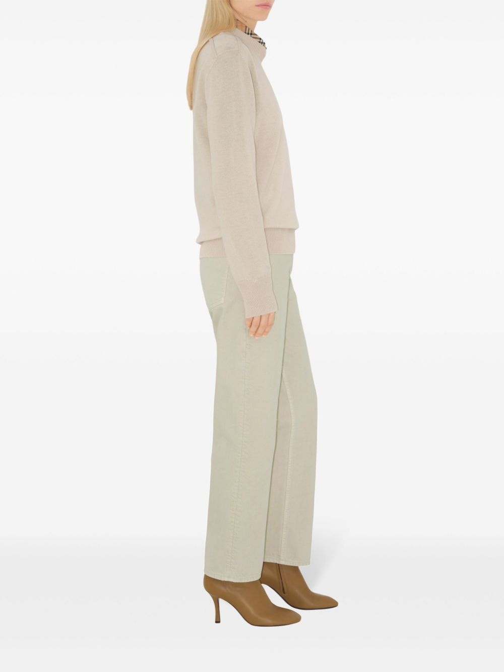 checked wool jumper - 4