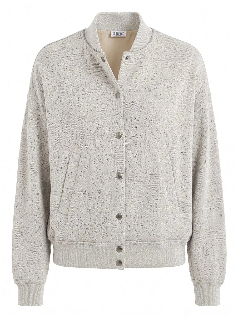 Brunello Cucinelli Women Lace Flowers Jersey Cardigan - 1