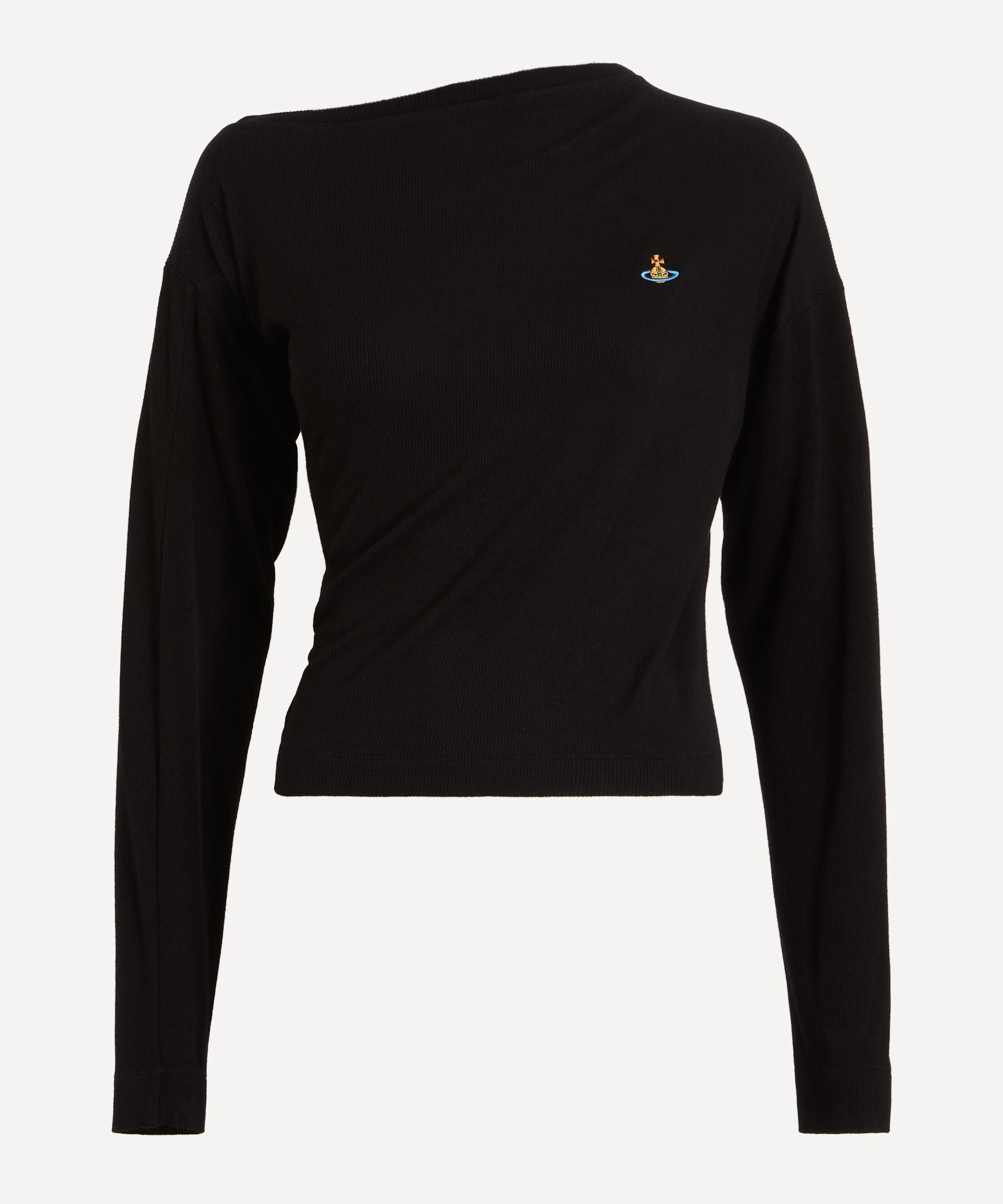 Hebo Embroidered Logo Black Cotton Top - 1