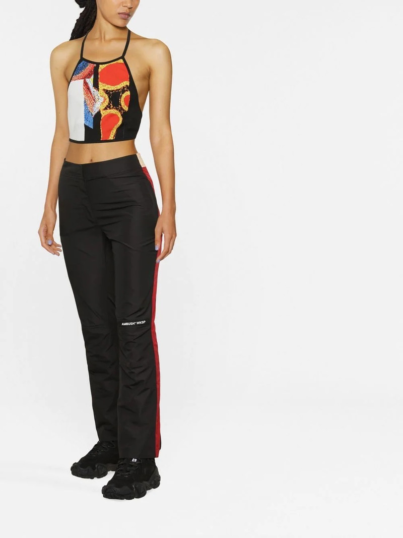 Ambush contrast-trim logo-panel trousers outlook
