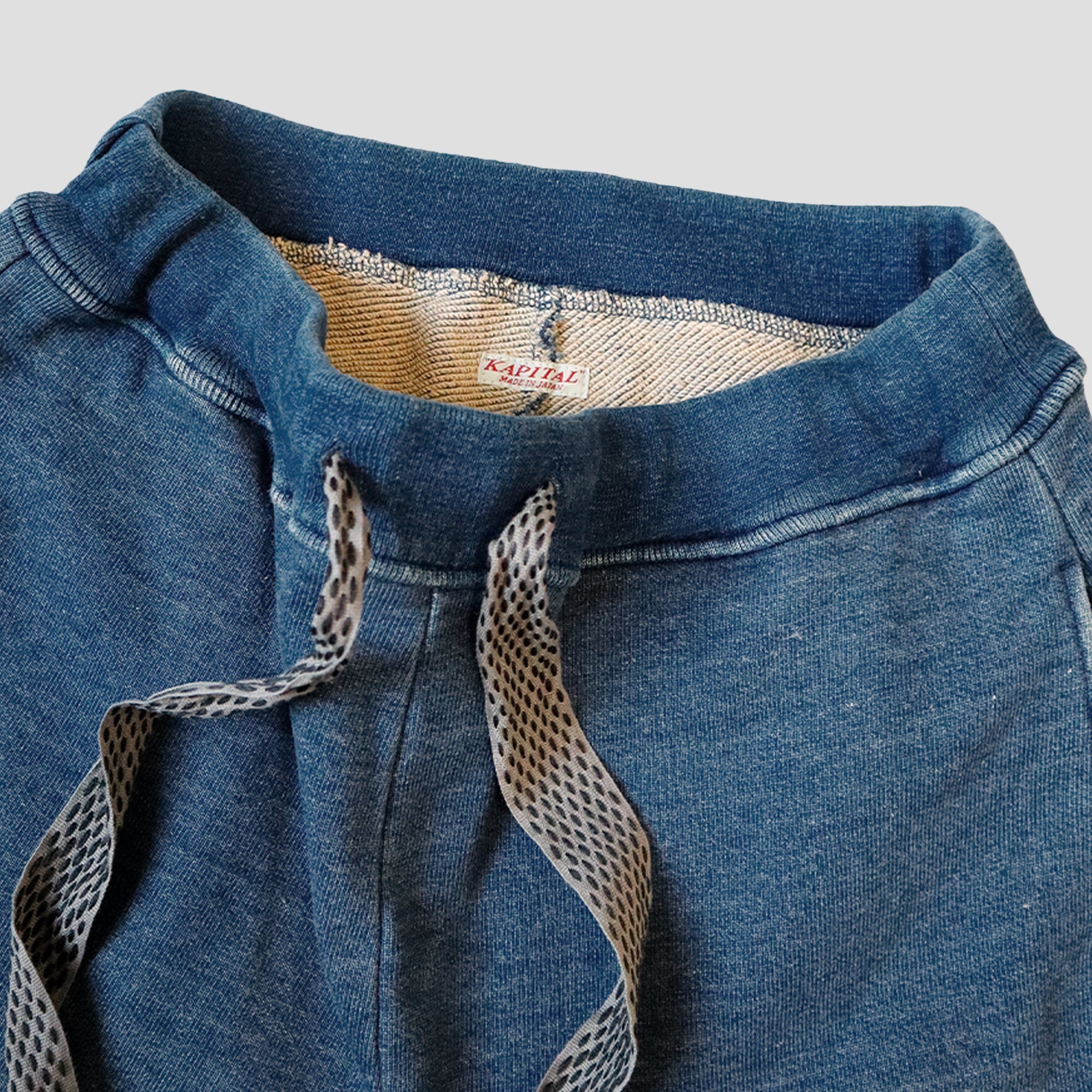 INDIGO FLARE SWEAT PANTS (MID WASH) - 3