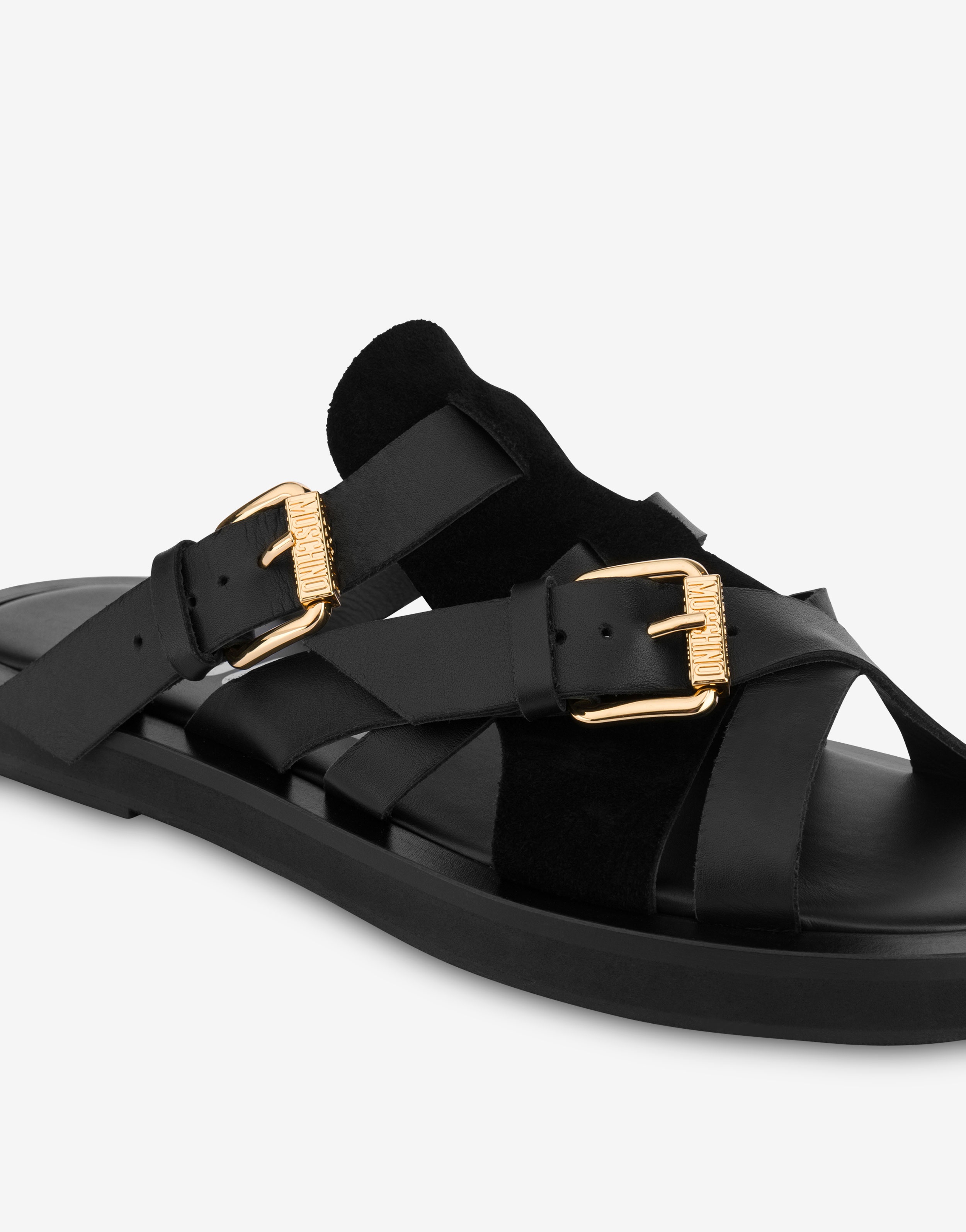 DOUBLE BUCKLE SANDALS - 4