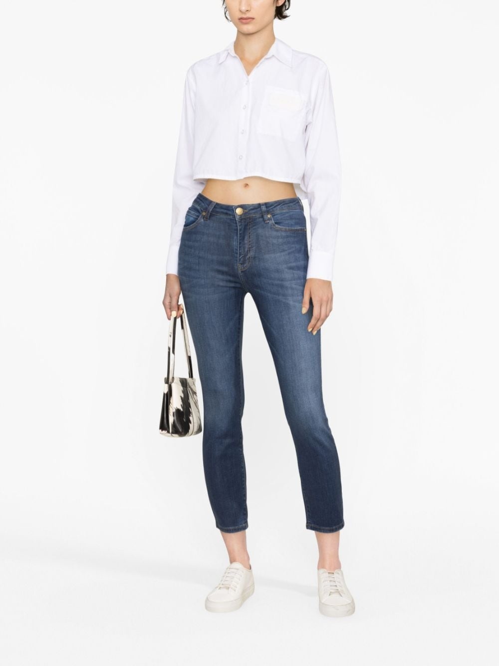 mid-rise cropped jeans - 2