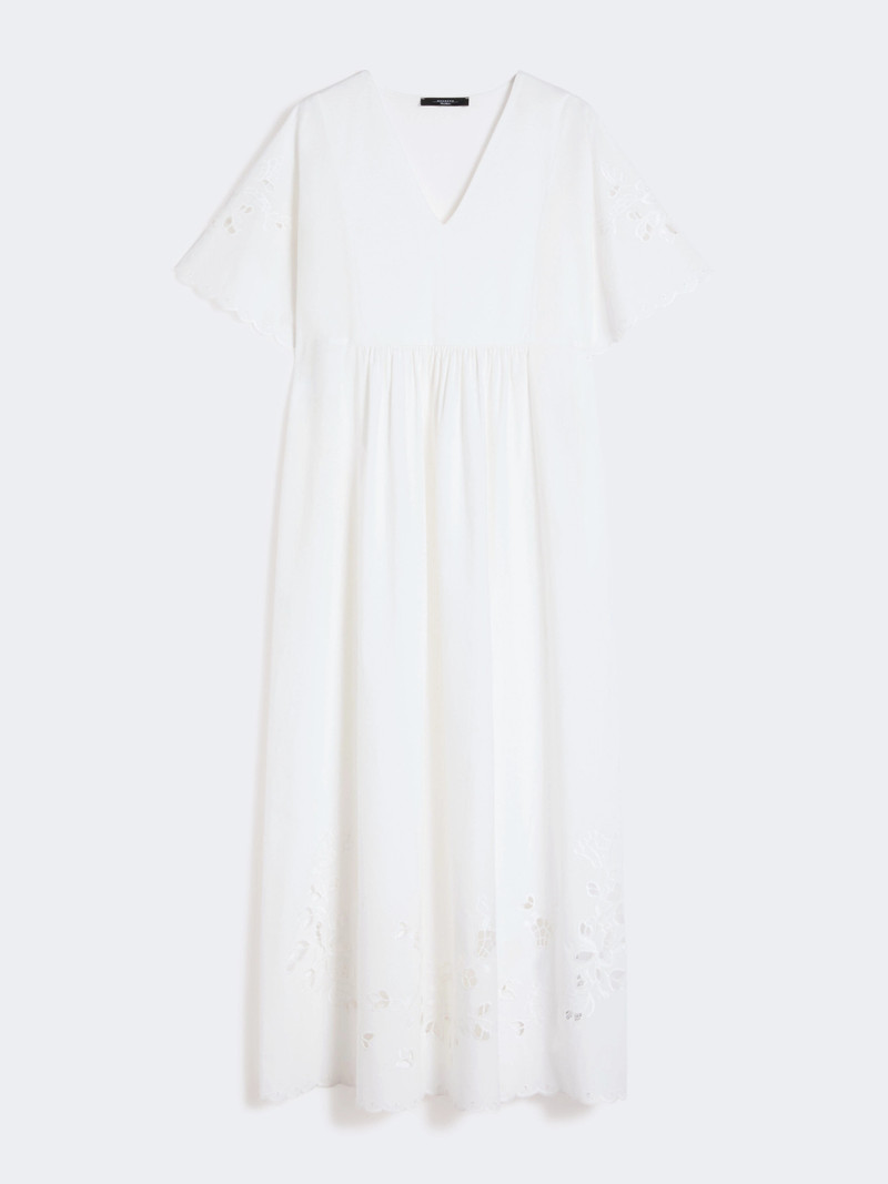 TARTUFO Cotton poplin and jersey dress - WHITE 1